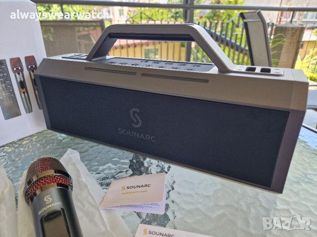 Sounarc K1 Boombox Karaoke Speaker 150W / Блутут Тон Колона с 2 микрофона, снимка 4 - Bluetooth тонколони - 46259182