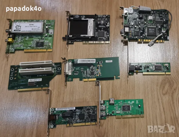 Лот от 8br PCI карти за компютър - pci cards, снимка 1 - Други - 43448574