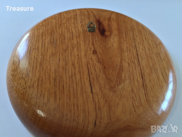 Дървено пано дърворезба декоративна чиния за стена, снимка 3 - Пана - 41103577