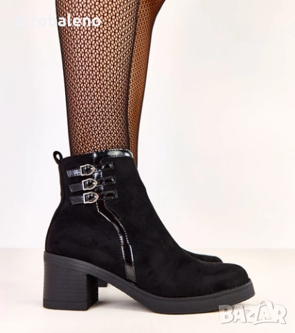 Дамски боти до глезена с висок ток и катарами от Karena, 2цвята , снимка 8 - Дамски боти - 52217063