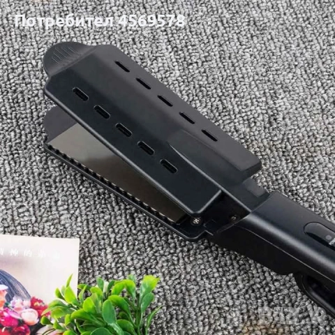 💇‍♀️ Професионална турмалинова преса за коса с йони 🌡 4 степени: 170 °C / 190 °C / 210 °C / 220 °C, снимка 2 - Продукти за коса - 51935271