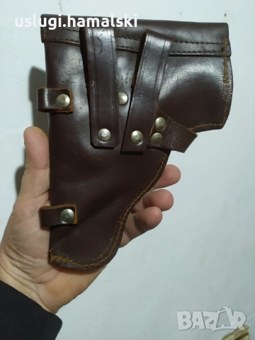 Ретро кожен кобур за пистолет Макаров, снимка 3 - Антикварни и старинни предмети - 52694154