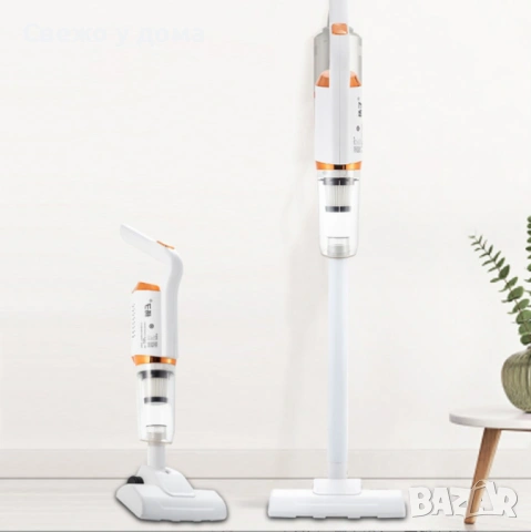 Акумулаторна домакинска ръчна прахосмукачка с 5 накрайника, снимка 4 - Прахосмукачки - 54177410