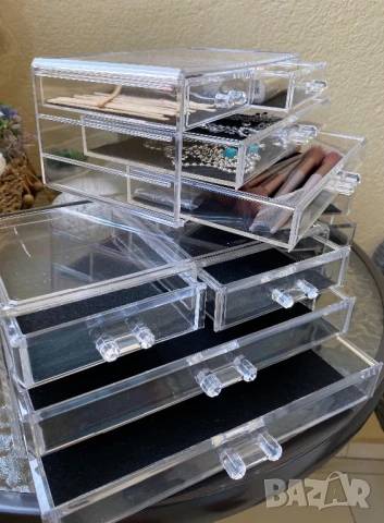 3 броя органайзери с чекмеджета прозрачни , снимка 15 - Органайзери - 50630590