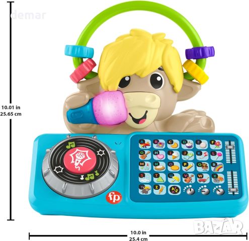 Fisher-Price Baby Интерактивна играчка за бебета 9+ месеца, A to Z музика и светлини, английски, снимка 2 - Образователни игри - 46448123