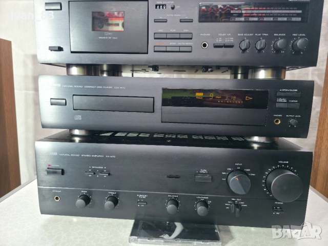 Сет Yamaha усилвател AX 570 дек KX 260 тунер TX 470 и CD X 870 , снимка 4 - Ресийвъри, усилватели, смесителни пултове - 53541041