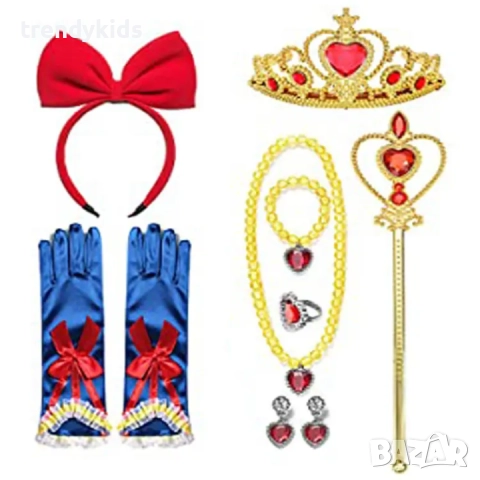 Красива рокля на Снежанка с наметало и подарък диадема с панделка!!!Аксесоари!, снимка 11 - Детски рокли и поли - 44117637