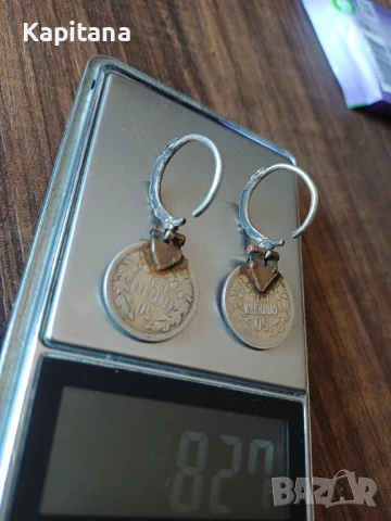 Сребърни обеци за народна носия, снимка 3 - Антикварни и старинни предмети - 51243902