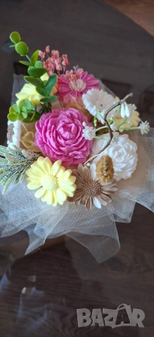 Букет от ароматни сапунени цветя 