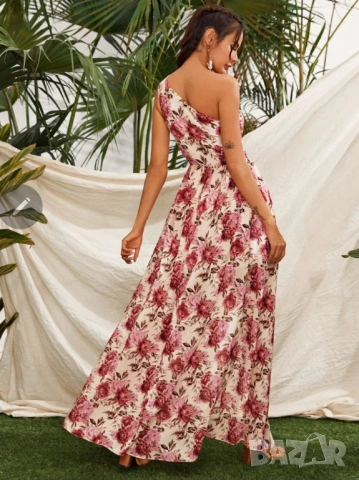 Дамска рокля с едно рамо размер М-Л - НОВА, снимка 2 - Рокли - 53911940