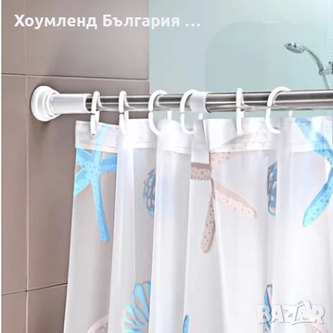 Регулируема релса за баня и душ кабина корниз за завеса и пердета, снимка 4 - Душ кабини и вани - 54303541