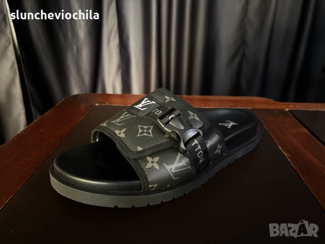 Louis Vuitton Leather Sandals, снимка 2 - Мъжки чехли - 51615899