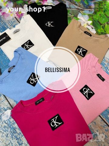Дамска тениска CK Calvin Klein бродирано лого , снимка 3 - Тениски - 45326510