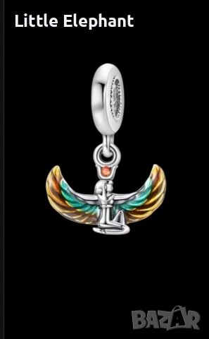 Pre order ​✨ Сребърен талисман „Египетска богиня Изида“ – Мистичен блясък/нов