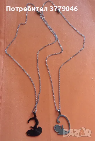 Комплект колиета Обичам котките , снимка 2 - Бижутерийни комплекти - 50322501