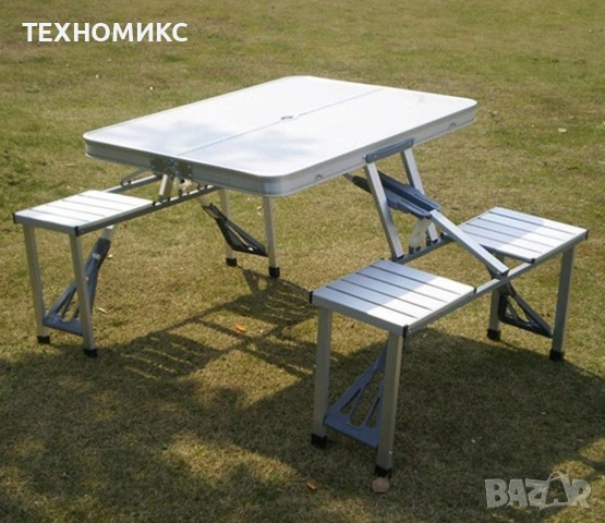Сгъваем комплект за къмпинг - маса с 4 вградени стола, снимка 13 - Други стоки за дома - 53776671