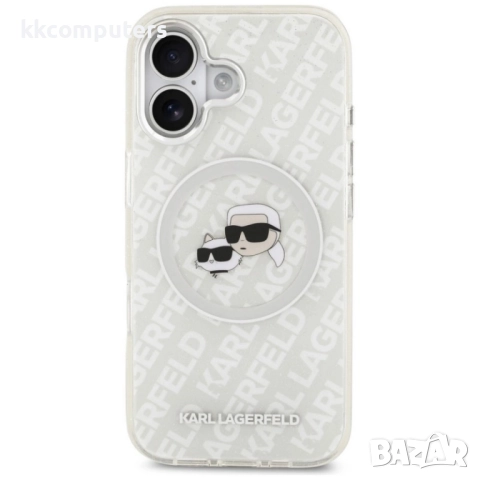 Оригинален кейс Karl Lagerfeld Karl and Choupette Glitter MagSafe и Протектор За iPhone 17 (6.3), Пр, снимка 3 - Калъфи, кейсове - 52213371