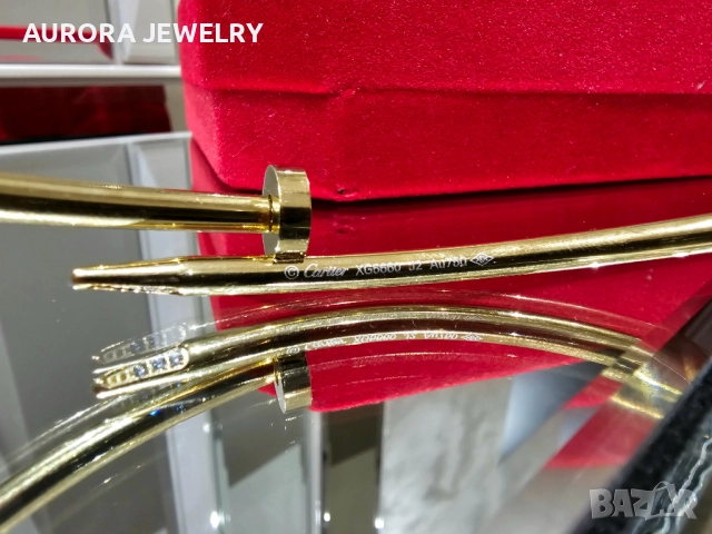 CARTIER Nail Juste un Clou Classic Gold Diamonds Колие Пирон, снимка 5 - Колиета, медальони, синджири - 52833141