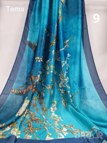 Дамски красив сатенен шал 1.80х0.90см, снимка 1 - Шалове - 46411702