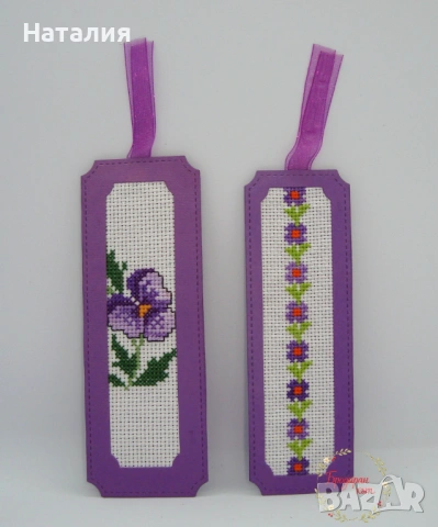 Ръчно бродирани картички, книгоразделители, великденски яйца, снимка 7 - Декорация за дома - 53615695