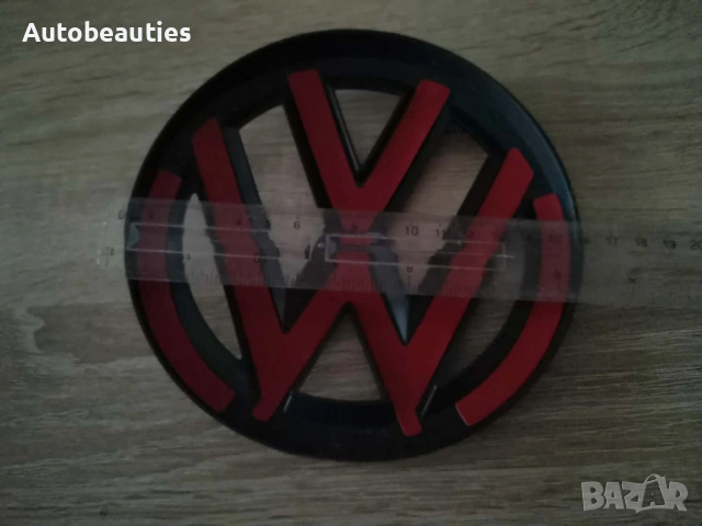 предна емблема Volkswagen черен гланц за Touareg 15 см, снимка 2 - Аксесоари и консумативи - 53522976
