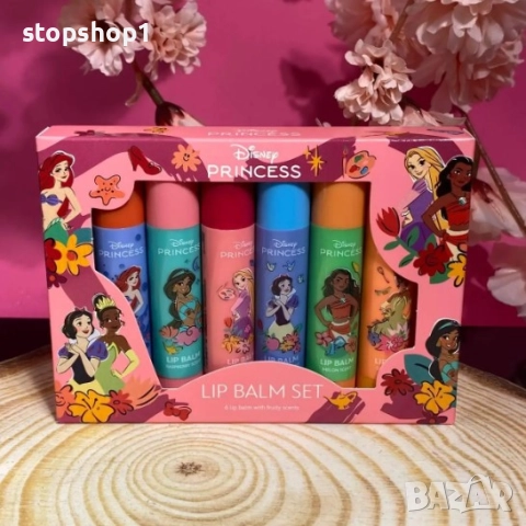 Комплект балсами за устни Disney Princess 6 броя в опаковка 