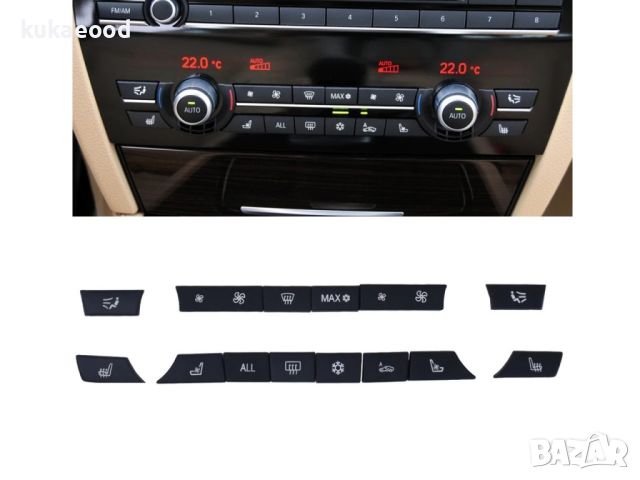 Комплект капачета на климатроник за BMW 5 F10, снимка 3 - Аксесоари и консумативи - 45510874