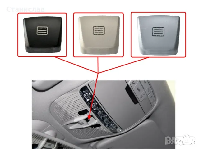  Mercedes GLC X253 Капаче за бутон на люк , снимка 4 - Части - 50398964