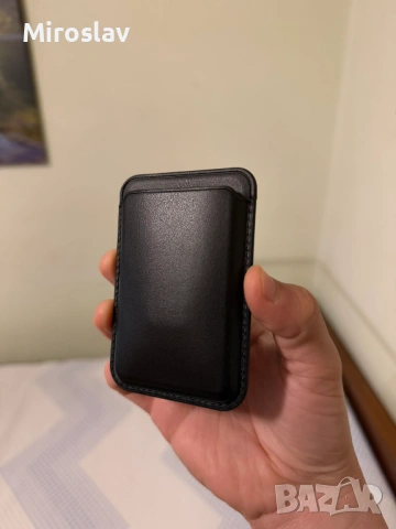 Кожен калъф за карти с магнит за телефон