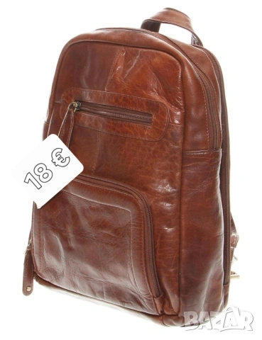 ЕСТЕСТВЕНА КОЖА Дамска раница-20/29 см