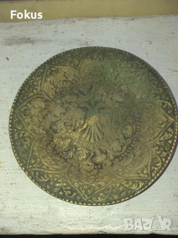 Стара чиния бронз двуглав орел, снимка 3 - Антикварни и старинни предмети - 53430847
