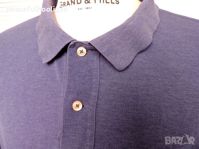 Gant Mens Cotton Pique Short Sleeve Casual Polo T-Shirt Dark Grey Size 2XL, снимка 5 - Тениски - 46295746