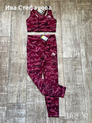 Нов спортен сет flair Flair костюм от две части спортен комплект клин с висока талия и бюстие , снимка 4 - Спортни екипи - 52552564