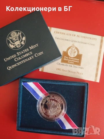 1/2 ДОЛАР 1992 ГОДИНА - САЩ /виж описанието/, снимка 3 - Нумизматика и бонистика - 53875324