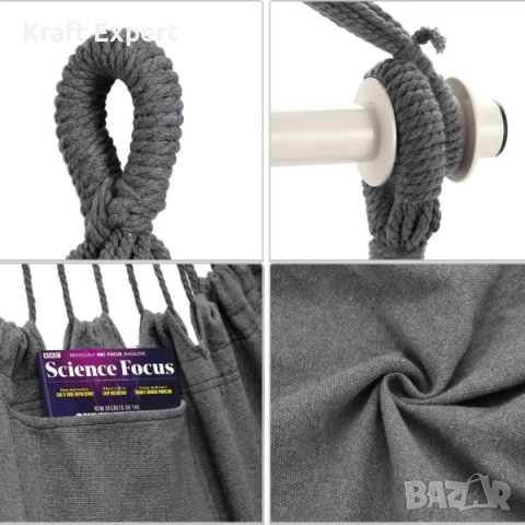 Стол Хамак X-Large с 2 Възглавници и Страничен Джоб – Висяща Люлка, снимка 7 - Градински мебели, декорация  - 53699164