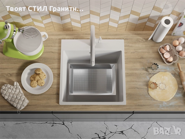 ПРОМО КОМПЛЕКТ – ВСИЧКО ЗА КУХНЯТА САМО ЗА 456 лв пълен комплект сив – мивка + смесител + си!, снимка 7 - Мивки - 51732066