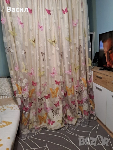 Плътна завеса с тънка декорация 3.45 на 2.47 см, снимка 8 - Пердета и завеси - 53611237