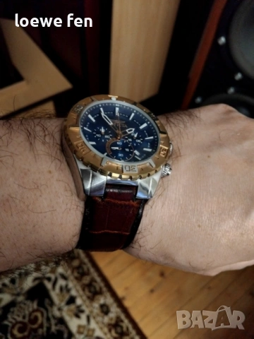 Invicta Aviator 49 мм без копчетата с три каишки !, снимка 2 - Мъжки - 53471666