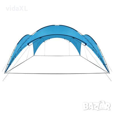 vidaXL Парти шатра, арковидна, 450x450x265 см, светлосиня(SKU:91570