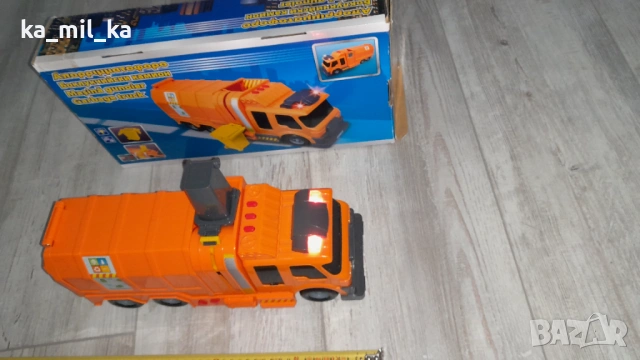 Играчка - камион - Оранжев, снимка 3 - Коли, камиони, мотори, писти - 53282921