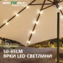 Висящ градински чадър Monaco 3м KraftWorld | Соларено LED осветление | Бежов Лукс | 220g/m², снимка 9
