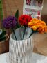 Плетени цветя- рози, лалета, карамфили, снимка 11