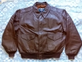 US WINGS оригинално американско пилотско кожено яке тип А-2, размер 2XL / 58, снимка 1