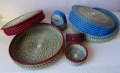  Ръчно изработени плетени декоративни подложки в панер , снимка 4