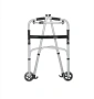 Сгъваема регулируема изправена проходилка с ролатори, с опора за ръце и 2 колела., снимка 12