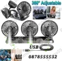 Преносим Вентилатор с USB за автомобили, камиони, офиси, дом, снимка 1