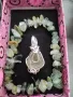 Комплект гривна и висулка с пренит, много изгодно , снимка 2