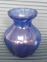 Ваза синьо масивно стъкло, снимка 1