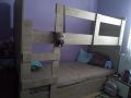Двуетажно легло плюс матрак , снимка 1 - Мебели за детската стая - 45341862