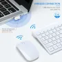 Ултратънка преносима безжична USB мишка и безжична клавиатура, снимка 4